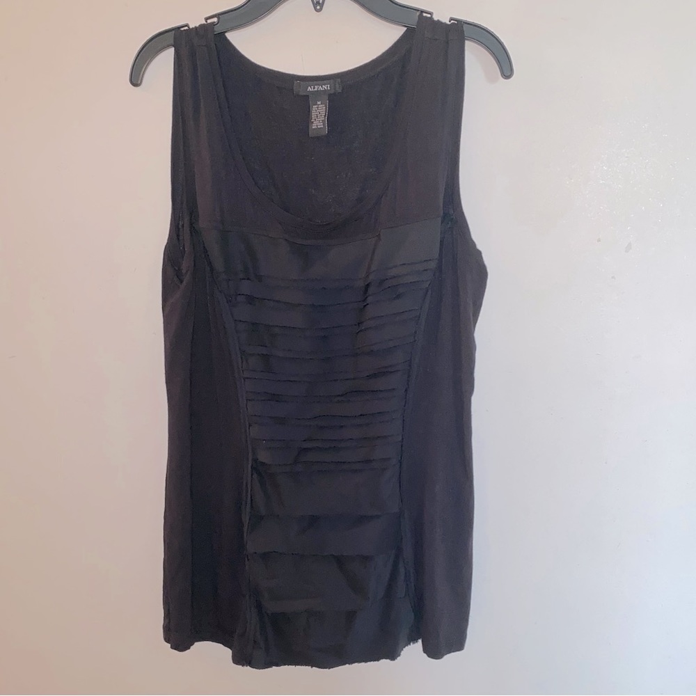 Alfani | Womens Size: Medium | Black Layered Ruffle Tank Top